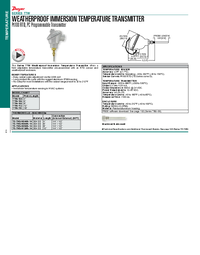 Thumbnail of document Data Sheet - TTW Weatherproof Immersion Temperature Transmitter